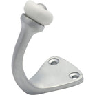Robe Hook Porcelain Tip Satin Chrome H45xP70mm in Satin Chrome