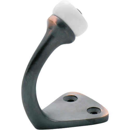 Robe Hook Porcelain Tip Antique Copper H45xP70mm in Antique Copper