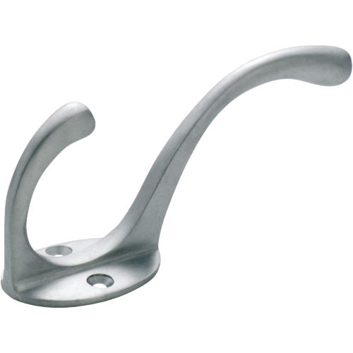 Hat & Coat Hook Victorian Satin Chrome H110xP50mm in Satin Chrome