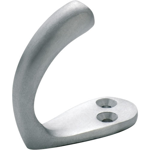 Robe Hook Single Satin Chrome H45xP42mm in Satin Chrome