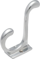 Traditional retro hat and coat hooks by Tradco, featuring vintage-style metal hooks mounted on a wooden board.
