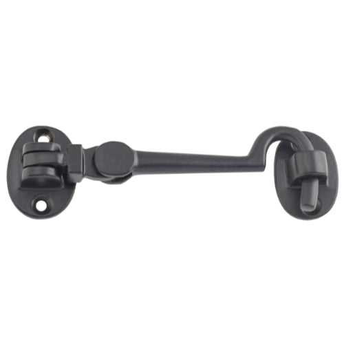 Cabin Hook Small Matt Black 120mm. Centre to Centre 100mm in Matt Black