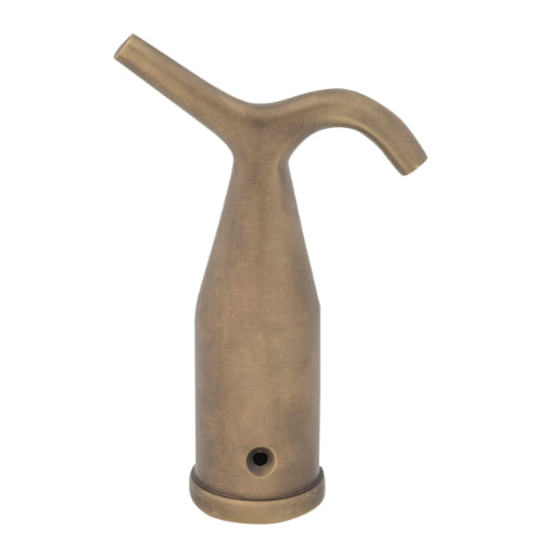 Pole Hook Antique Brass H100xD25mm in Antique Brass