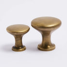 Ascot Knob Large - Acid Washed Brass in Acid Washed Brass