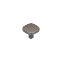 Momo Porto cabinet knob in matte gray finish, round metal handle with sleek design for furniture drawers and cabinets.