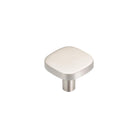 Momo Porto cabinet knob in dark bronze finish, round shape with smooth surface, mounted on a wooden cabinet door.