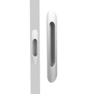 Mardeco Radius Flush Pull Passage Set with sleek rounded design, featuring two polished brass flush pulls for doors or cabinets.