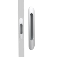 Mardeco Radius Flush Pull Passage Set with sleek rounded design, featuring two polished brass flush pulls for doors or cabinets.