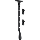 Casement Stay Base Fix Small Matt Black L200mm in Matt Black