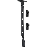 Casement Stay Base Fix Small Matt Black L200mm in Matt Black
