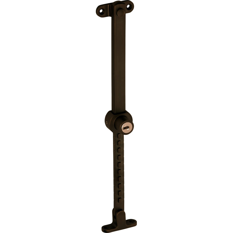 Casement Stay Stainless Steel Telescopic Locking Antique Brass L200-295mm in Antique Brass