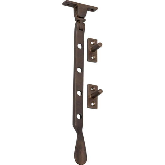 Casement Stay Base Fix Small Antique Brass L200mm in Antique Brass
