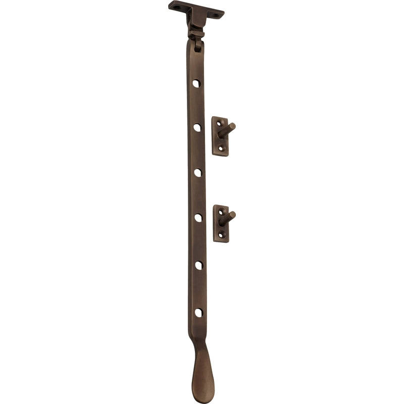 Casement Stay Base Fix Large Antique Brass L300mm in Antique Brass
