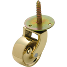 Castor Screw Plate Brass Wheel Polished Brass D38mm in Brass