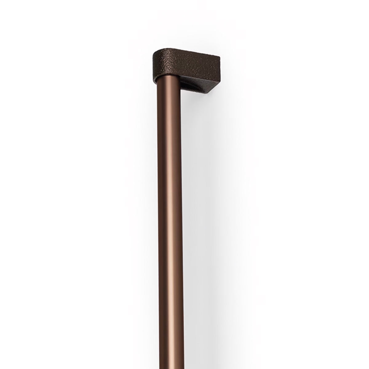 Momo CASEY Big D Cabinet Pull Handle in bronze finish mounted on a cabinet door with visible hardware