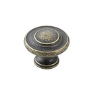 Momo FLORENCIA concentric cabinet knob with brass finish, featuring a sleek, round design for modern furniture drawers and doors.