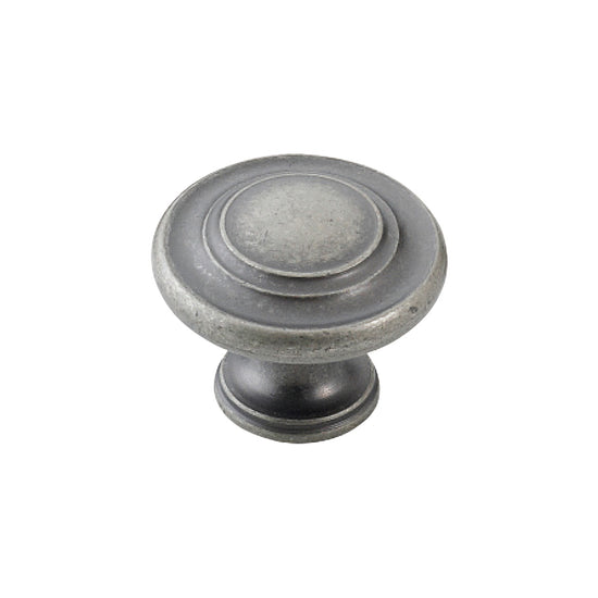 FLORENCIA CONCENTRIC KNOB 33MM EUROPEAN PEWTER in European Pewter