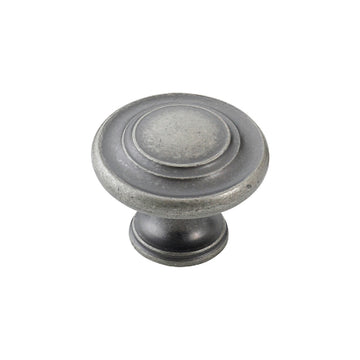 FLORENCIA CONCENTRIC KNOB 33MM EUROPEAN PEWTER in European Pewter