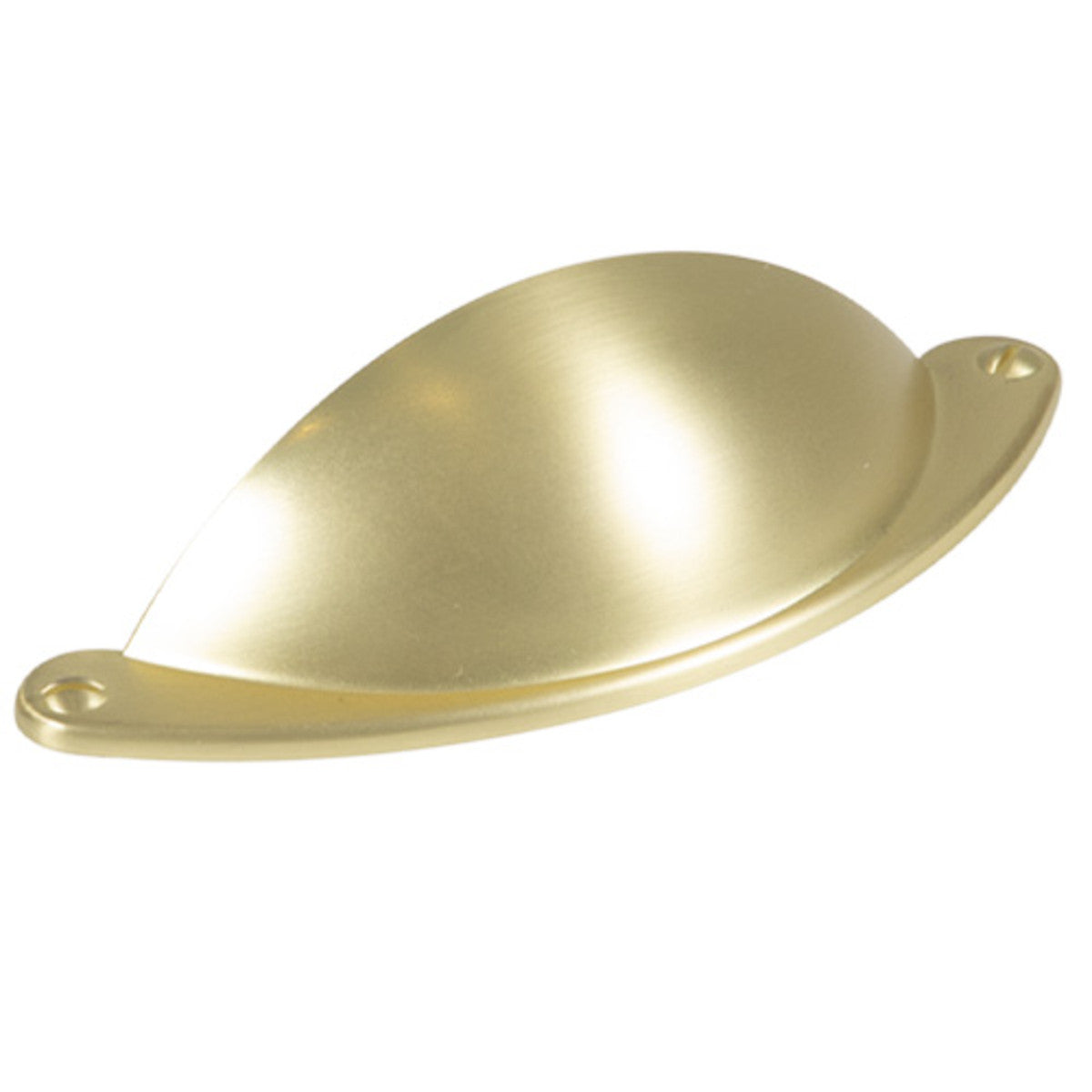 Momo FLORENCIA Cup Pull in matte black finish, showing a close-up of the sleek, rounded cabinet handle with mounting hardware.