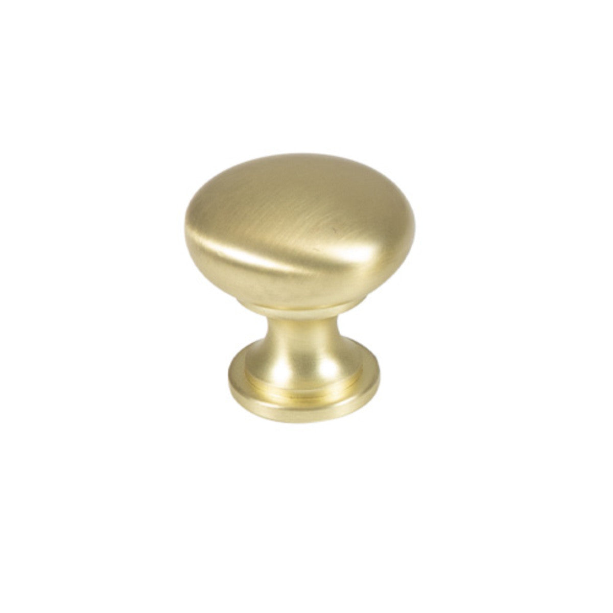 Momo FLORENCIA plain cabinet knob with a smooth, rounded design in a brushed metal finish, ideal for kitchen or furniture drawers.