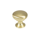 Momo FLORENCIA plain cabinet knob with a smooth, rounded design in a brushed metal finish, ideal for kitchen or furniture drawers.