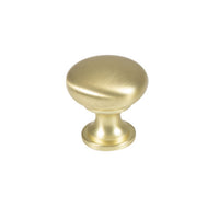 Momo FLORENCIA plain cabinet knob with a smooth, rounded design in a brushed metal finish, ideal for kitchen or furniture drawers.