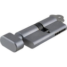 Tradco Euro Double Cylinder, Key/Thumb, 5 Pin, 65mm in Satin Chrome