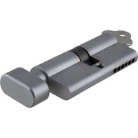 Tradco Euro Double Cylinder, Key/Thumb, 5 Pin, 65mm in Satin Chrome
