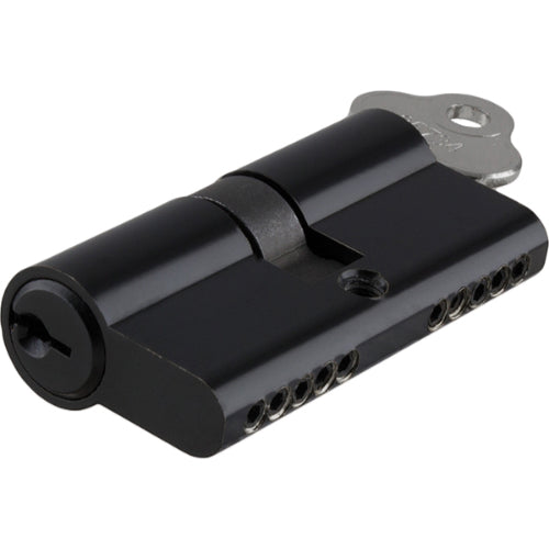 Tradco Euro Double Cylinder, Key Key 3 Pin in Matt Black