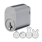 Brava OVAL 570 cylinder lock with keyed to differ feature, shown in a close-up image highlighting the key slot and lock body.