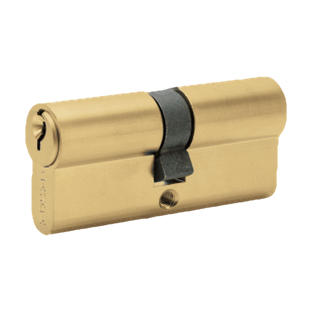 Zanda Euro Double Cylinder 70mm (KEY/KEY) - Keyed Alike — Satin Brass
