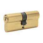 Zanda Euro Double Cylinder 70mm (KEY/KEY) - Keyed Alike — Satin Brass
