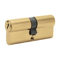 Zanda Euro Double Cylinder 70mm (KEY/KEY) - Keyed Alike — Satin Brass