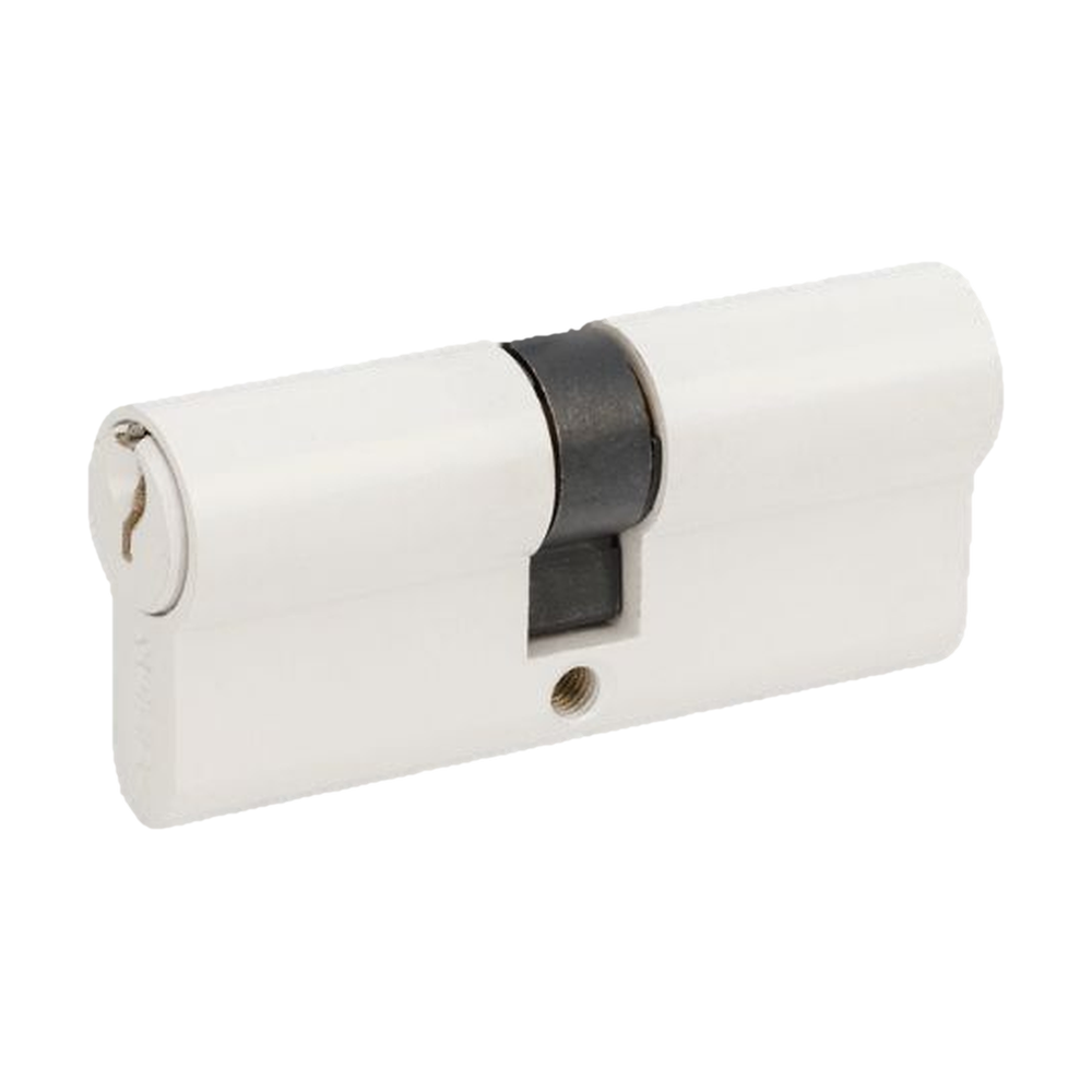 Zanda Euro Double Cylinder 70mm (KEY/KEY) - Keyed Alike — White