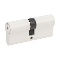 Zanda Euro Double Cylinder 70mm (KEY/KEY) - Keyed Alike — White