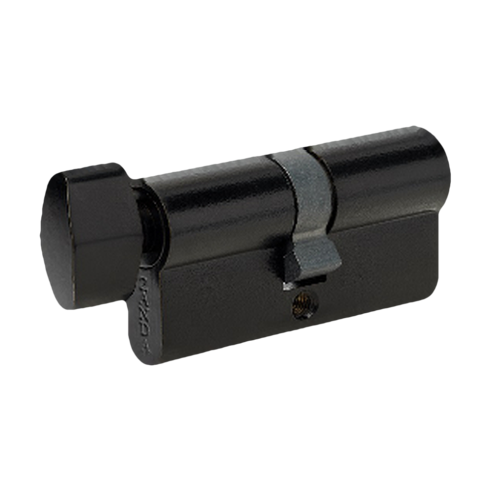 Zanda Euro Single Cylinder (Key/Turn) 70mm - Keyed to Differ — Black