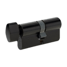 Zanda Euro Single Cylinder (Key/Turn) 70mm - Keyed to Differ — Black