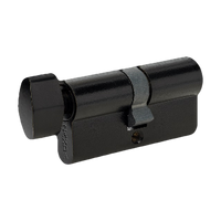 Zanda Euro Single Cylinder (Key/Turn) 70mm - Keyed to Differ — Black
