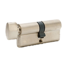 Zanda Euro Single Cylinder (Key/Turn) 70mm - Keyed to Differ — Brushed Nickel
