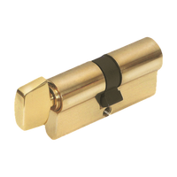 Zanda Euro Single Cylinder (Key/Turn) 70mm - Keyed to Differ — Satin Brass