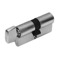 Zanda Euro Single Cylinder (Key/Turn) 70mm - Keyed to Differ — Satin Chrome