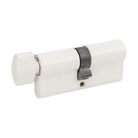 Zanda Euro Single Cylinder (Key/Turn) 70mm - Keyed to Differ — White