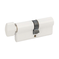 Zanda Euro Single Cylinder (Key/Turn) 70mm - Keyed to Differ — White