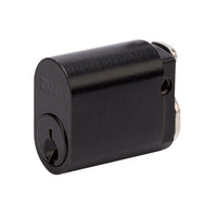 Zanda Oval 6 Pin Cylinder - Keyed to Differ — Black