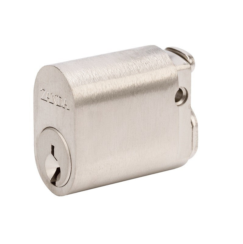 Zanda Oval 6 Pin Cylinder - Keyed to Differ — Brushed Nickel