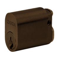 Zanda Oval 6 Pin Cylinder - Keyed to Differ — Satin Chrome