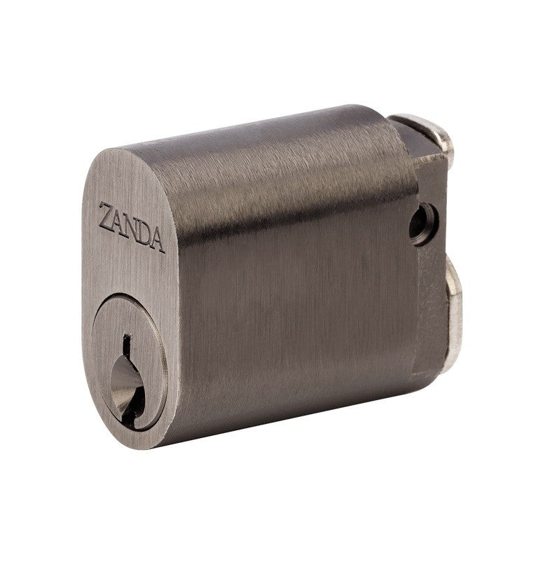 Zanda Oval 6 Pin Cylinder - Keyed to Differ — Graphite Nickel