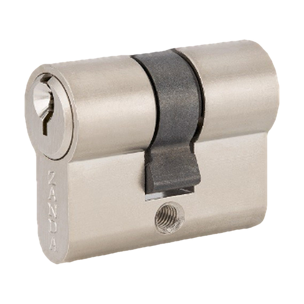 Zanda Euro Double Cylinder 40mm (KEY/KEY) - Keyed Alike — Brushed Nickel