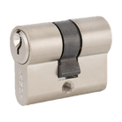 Zanda Euro Double Cylinder 40mm (KEY/KEY) - Keyed Alike — Brushed Nickel