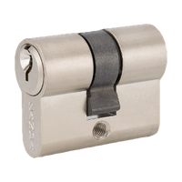 Zanda Euro Double Cylinder 40mm (KEY/KEY) - Keyed Alike — Brushed Nickel